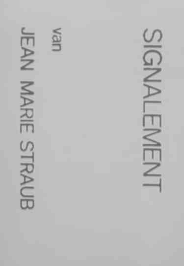 Signalement van Jean Marie Straub