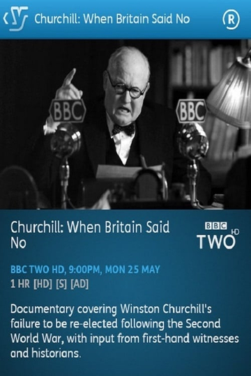 Churchill When Britain Said No Poster