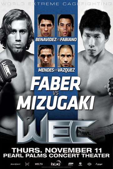 WEC 52 Faber vs Mizugaki Poster