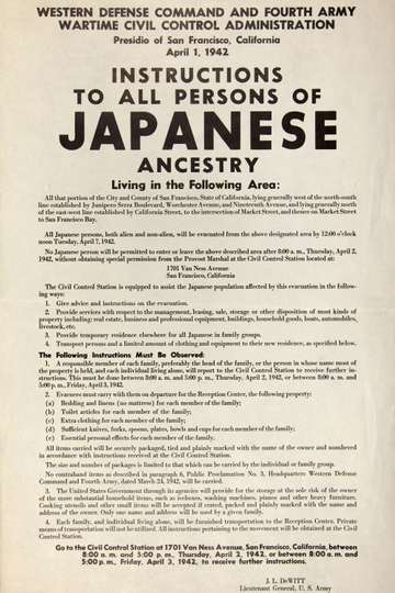 Japanese Relocation Poster
