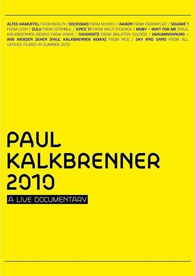 Paul Kalkbrenner A Live Documentary Poster