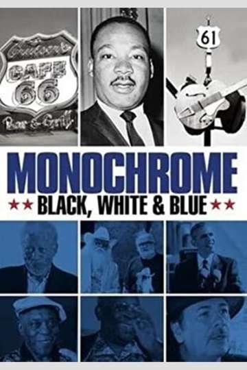 Monochrome: Black, White & Blue Poster