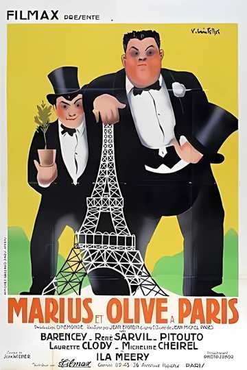 Marius and Olive in Paris Poster