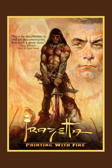 Frazetta Painting with Fire Poster