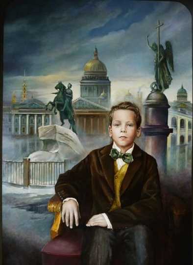 Leerjongen in Petersburg Poster