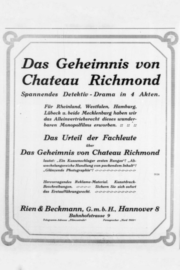 Das Geheimnis von Chateau Richmond Poster