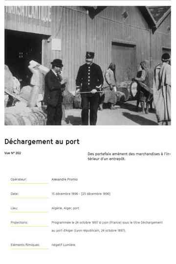 Alger  déchargement au port