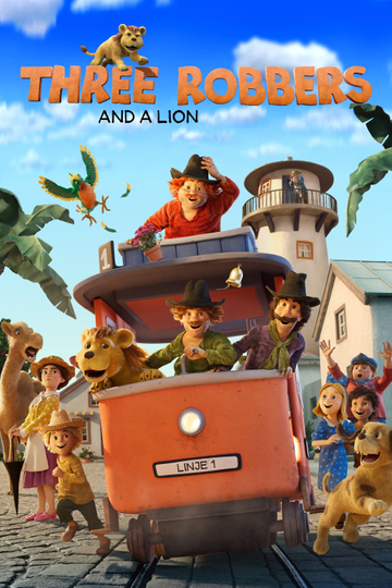 Three Robbers and a Lion Poster