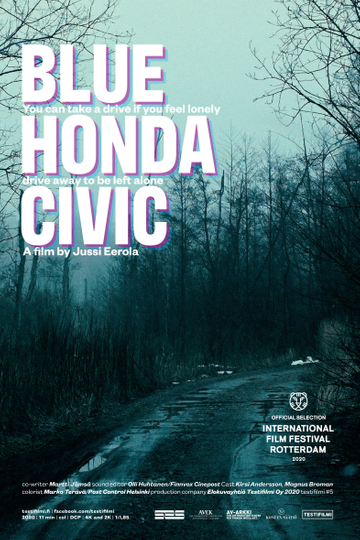 Blue Honda Civic Poster