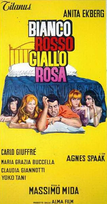 Bianco rosso giallo rosa Poster