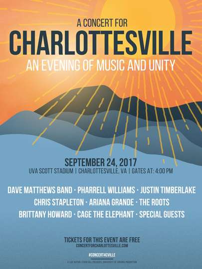 Dave Matthews Band  Concert for Charlottesville Poster
