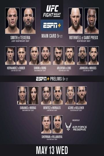 UFC Fight Night 171: Smith vs. Teixeira - Prelims Poster