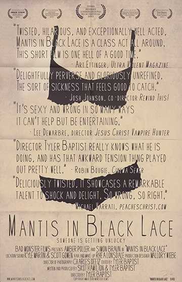 Mantis in Black Lace Poster