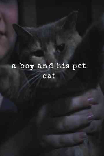 a boy and his pet cat Poster