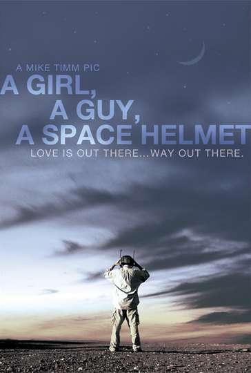 A Girl a Guy a Space Helmet Poster