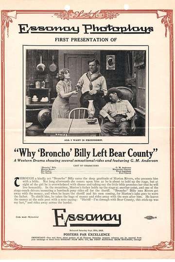 Why Broncho Billy Left Bear County Poster