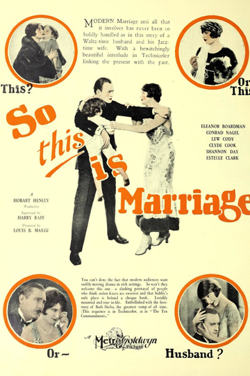 So This Is Marriage? Poster