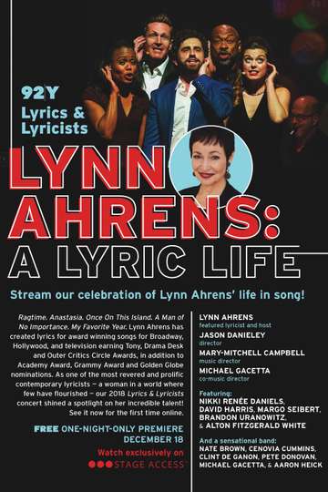 Lynn Ahrens A Lyric Life Poster