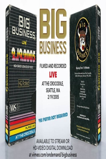 Big Business Live At The Crocodile Seattle WA 2192005 Poster