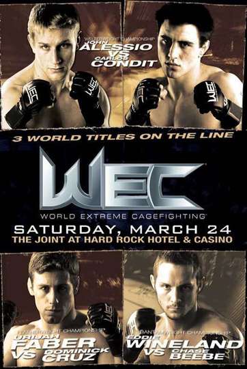 WEC 26 Condit vs Alessio Poster