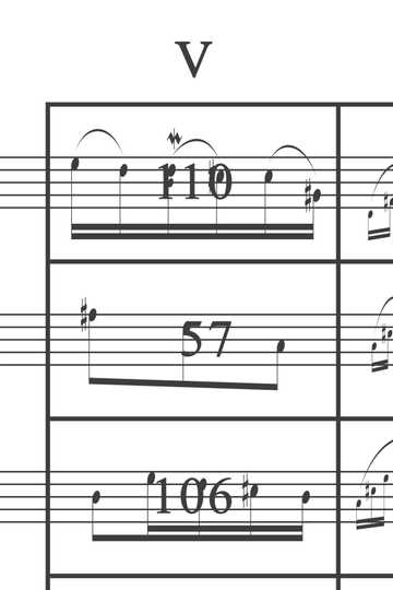 Anagrammatical Composition with Dice by VALIE EXPORT after WA Mozart Piano for Soprano Saxophone