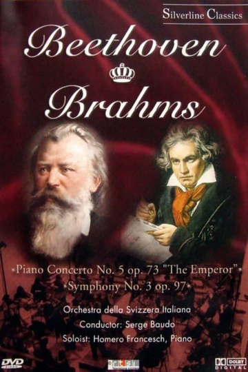 Beethoven & Brahms: Piano Concerto No. 5 Op. 73, Symphony No. 3 Op. 90 Poster