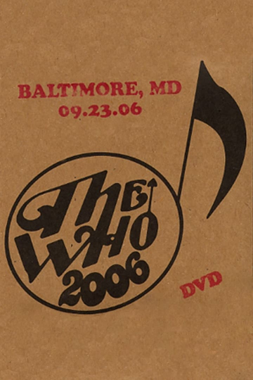 The Who: Baltimore 9/23/2006 Poster