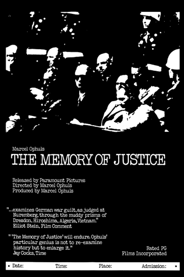 The Memory of Justice Poster