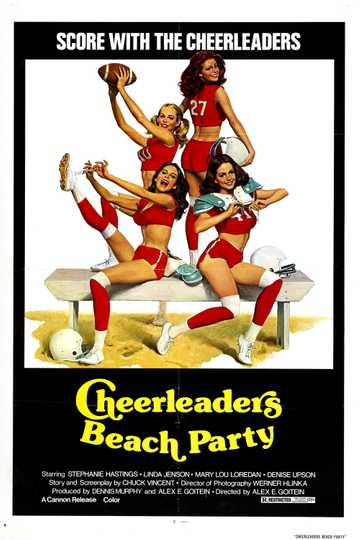 Cheerleaders Beach Party Poster