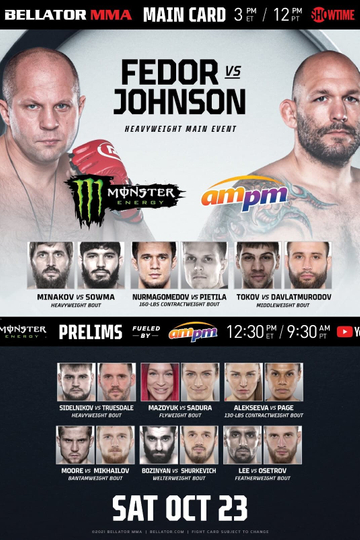 Bellator 269 Fedor vs Johnson Poster