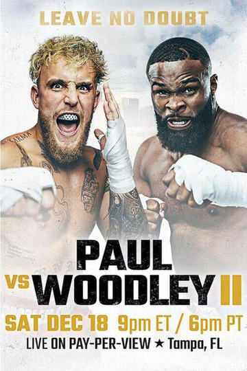 Jake Paul vs. Tyron Woodley II Poster