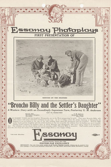 Broncho Billy and the Settler's Daughter Poster