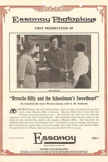 Broncho Billy and the Schoolmams Sweetheart Poster