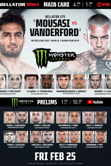 Bellator 275 Mousasi vs Vanderford Poster