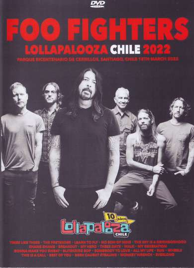 Foo Fighters Live at Lollapalooza Chile 2022 Poster