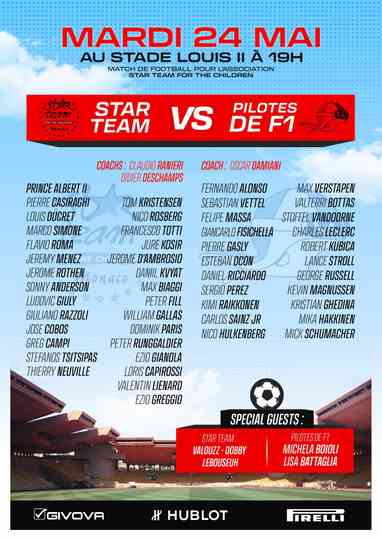 Star Team for the Children - Pilotes de Formule 1 All Stars