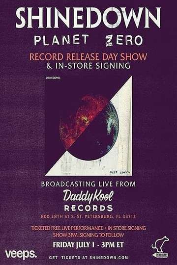 Shinedown Planet Zero  Record Release Day Show Poster