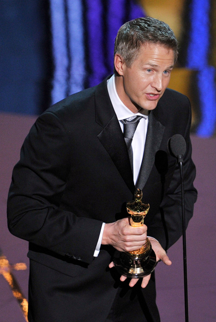 Daniel Junge accepts a Best Documentary (Short Subject) Oscar "Saving Face" during the 2012 Annual Academy Awards