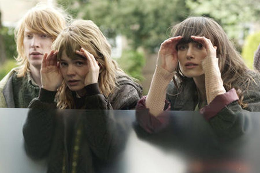 Domnhall Gleeson, Carey Mulligan, and Keira Knightley in 'Never Let Me Go'