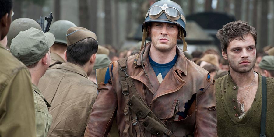 Chris Evans and Sebastian Stan in 'Captain America: The First Avenger'