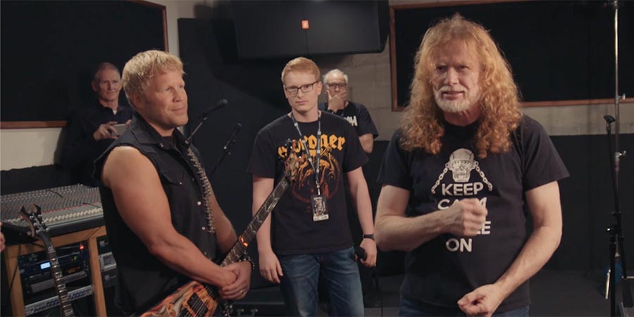 Dave Mustaine (far right) in 'Rock Camp'