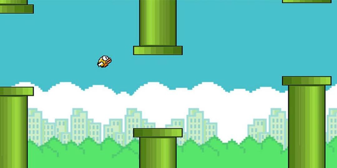 A dramatic moment from 'Flappy Bird'