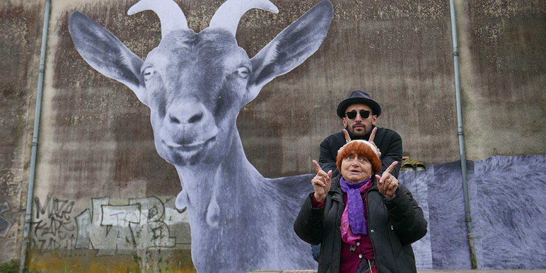 'Faces Places' directors Agnès Varda (bottom) and JR (top)