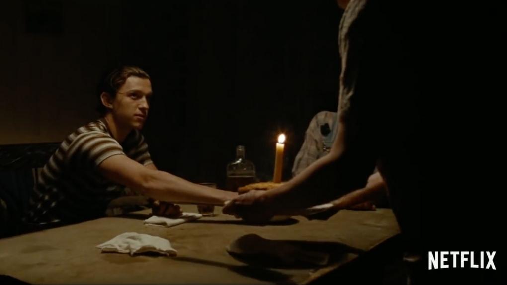 Tom Holland in The Devil All the Time movie