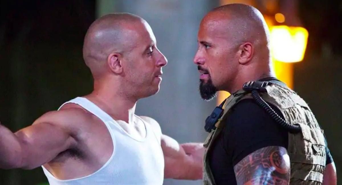 Vin Diesel and Dwayne Johnson in 'Fast Five,' directed by Justin Lin.