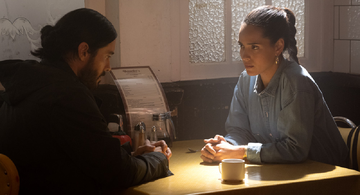 Jared Leto and Adria Arjona at table