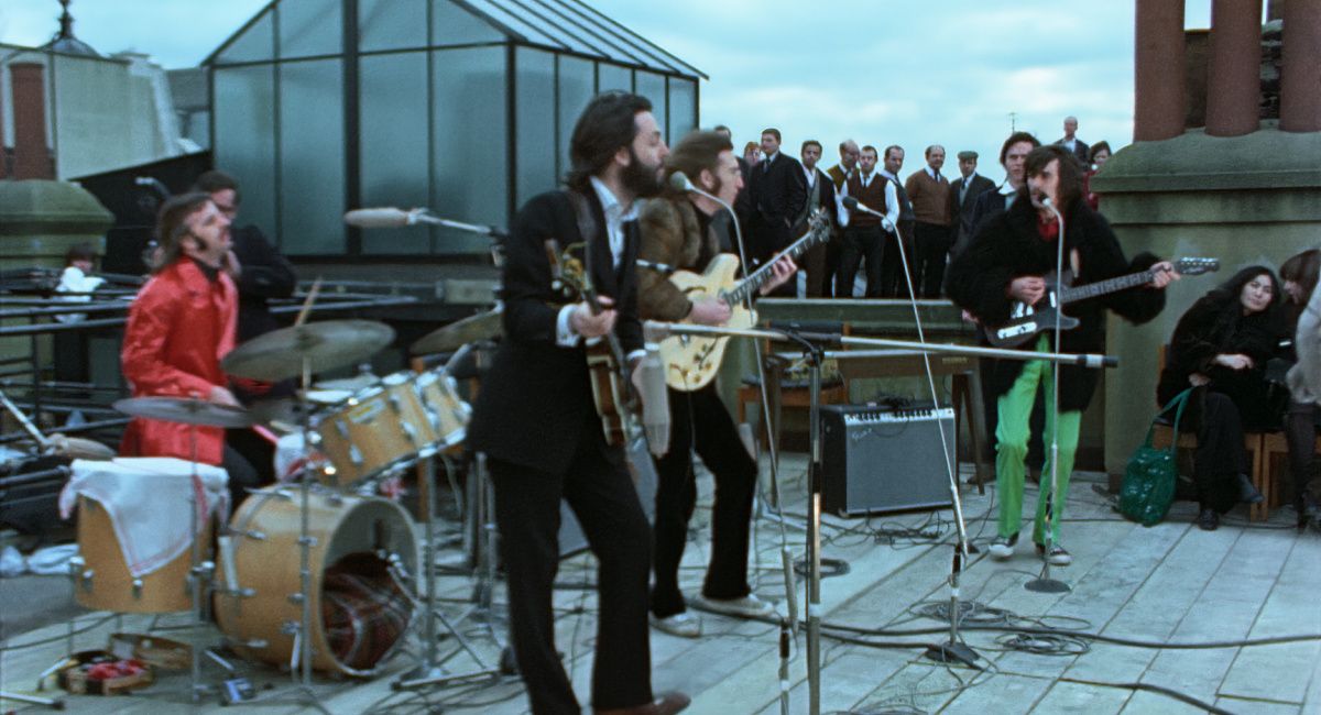 Ringo Starr, Paul McCartney, John Lennon, and George Harrison in Disney+'s 'The Beatles: Get Back'