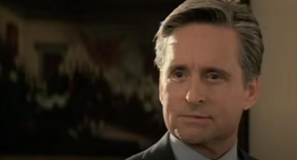 Michael Douglas in the movie 'The American President'