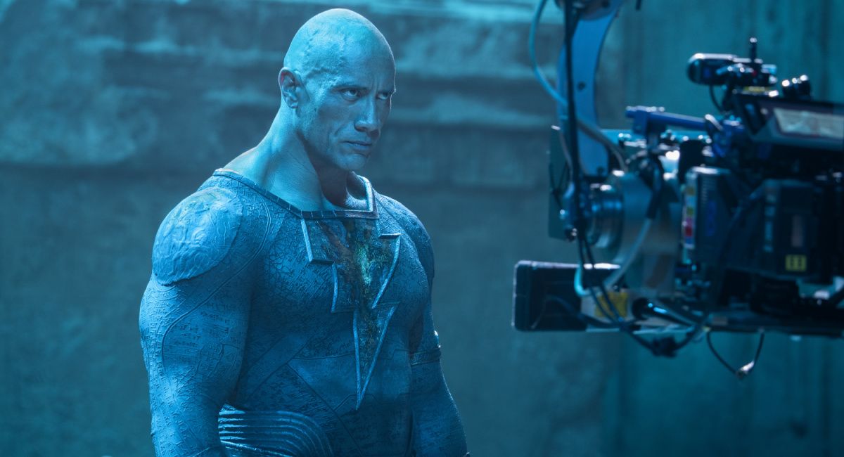 Dwayne Johnson on the set of New Line Cinema’s action adventure 'Black Adam,' a Warner Bros. Pictures release. © 2021 Warner Bros. Entertainment Inc. All Rights Reserved. Photo Credit: Frank Masi. 