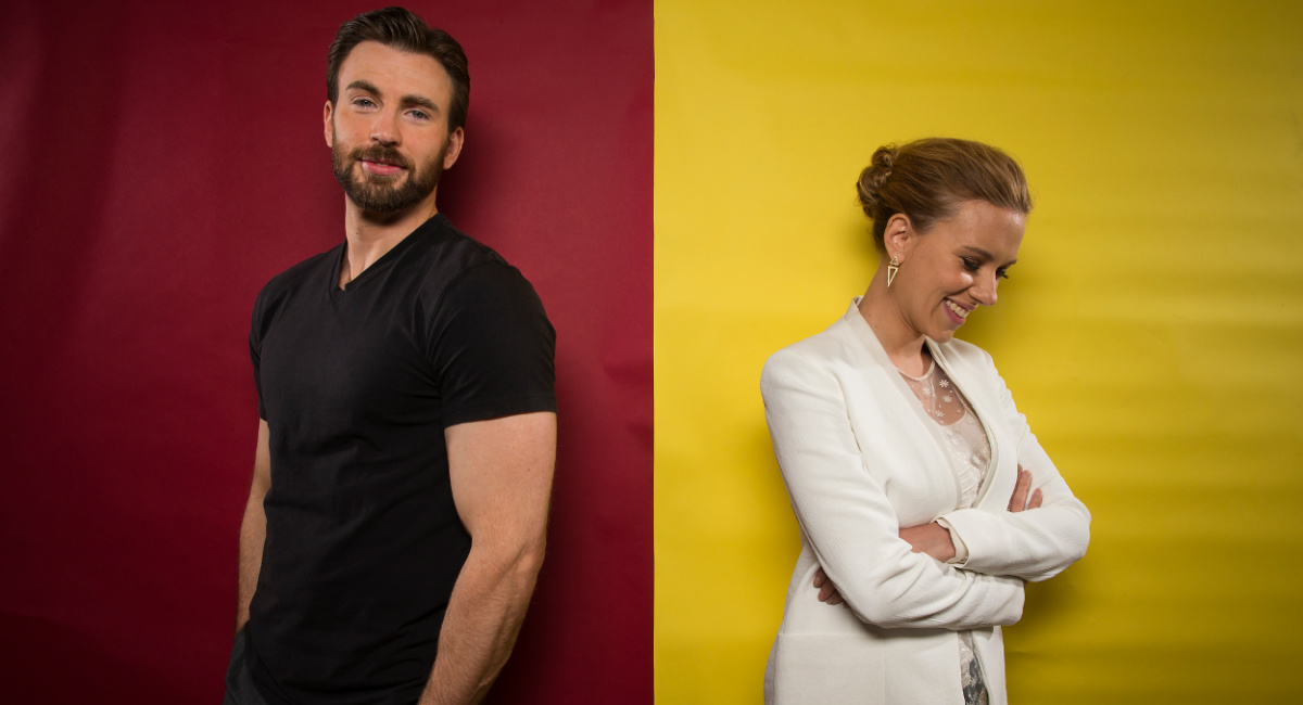 Chris Evans and Scarlett Johansson.